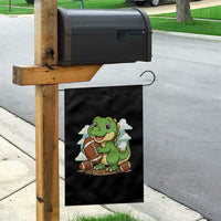 Cute Dinosaur Playing Football Garden Flag Funny Kids Gift - Wonder Print Shop