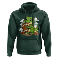 Cute Dinosaur Playing Football Hoodie Funny Kids Gift - Wonder Print Shop