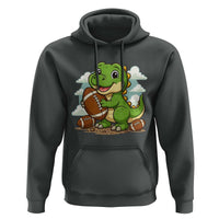 Cute Dinosaur Playing Football Hoodie Funny Kids Gift - Wonder Print Shop