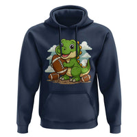 Cute Dinosaur Playing Football Hoodie Funny Kids Gift - Wonder Print Shop