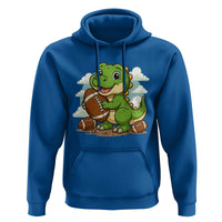 Cute Dinosaur Playing Football Hoodie Funny Kids Gift - Wonder Print Shop