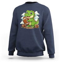 Cute Dinosaur Playing Football Sweatshirt Funny Kids Gift - Wonder Print Shop