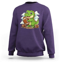 Cute Dinosaur Playing Football Sweatshirt Funny Kids Gift - Wonder Print Shop