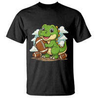 Cute Dinosaur Playing Football T Shirt Funny Kids Gift - Wonder Print Shop
