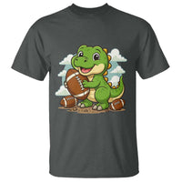 Cute Dinosaur Playing Football T Shirt Funny Kids Gift - Wonder Print Shop