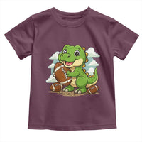 Cute Dinosaur Playing Football Toddler T Shirt Funny Kids Gift - Wonder Print Shop