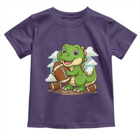 Cute Dinosaur Playing Football Toddler T Shirt Funny Kids Gift - Wonder Print Shop