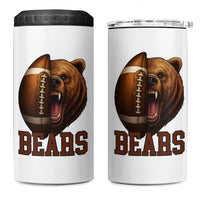 Fear The Bear Football 4 in 1 Can Cooler Tumbler Game Day Sports Fan Gift - Wonder Print Shop