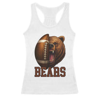Fear The Bear Football Racerback Tank Top Game Day Sports Fan Gift - Wonder Print Shop