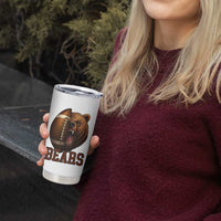 Fear The Bear Football Tumbler Cup Game Day Sports Fan Gift - Wonder Print Shop