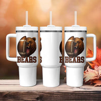 Fear The Bear Football Tumbler With Handle Game Day Sports Fan Gift - Wonder Print Shop