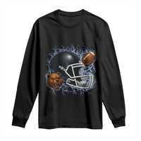 Game Day Sports Fan Gift Long Sleeve Shirt Lightning Bear Helmet - Wonder Print Shop