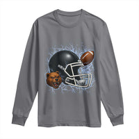 Game Day Sports Fan Gift Long Sleeve Shirt Lightning Bear Helmet - Wonder Print Shop