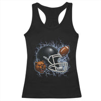 Game Day Sports Fan Gift Racerback Tank Top Lightning Bear Helmet - Wonder Print Shop