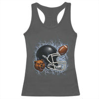 Game Day Sports Fan Gift Racerback Tank Top Lightning Bear Helmet - Wonder Print Shop