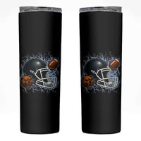 Game Day Sports Fan Gift Skinny Tumbler Lightning Bear Helmet - Wonder Print Shop