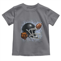 Game Day Sports Fan Gift Toddler T Shirt Lightning Bear Helmet - Wonder Print Shop