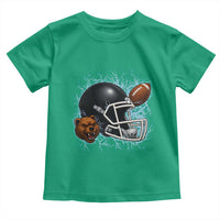 Game Day Sports Fan Gift Toddler T Shirt Lightning Bear Helmet - Wonder Print Shop