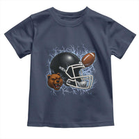 Game Day Sports Fan Gift Toddler T Shirt Lightning Bear Helmet - Wonder Print Shop