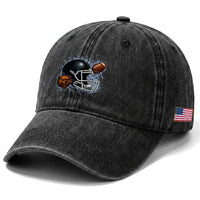 Game Day Sports Fan Gift Washed Cotton Baseball Cap Lightning Bear Helmet