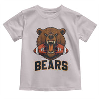 Football Player Gift Toddler T Shirt Fierce Bear Biting Ball - Wonder Print Shop