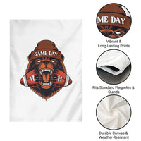 Game Day Fierce Bear Biting Ball Garden Flag Football Player Gift - Wonder Print Shop
