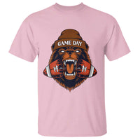 Game Day Fierce Bear Biting Ball T Shirt Football Player Gift - Wonder Print Shop