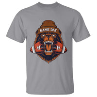 Game Day Fierce Bear Biting Ball T Shirt Football Player Gift - Wonder Print Shop