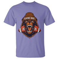 Game Day Fierce Bear Biting Ball T Shirt Football Player Gift - Wonder Print Shop