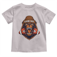 Game Day Fierce Bear Biting Ball Toddler T Shirt Football Player Gift - Wonder Print Shop