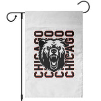 Game Day Football Fan Gift Garden Flag Chicago With Bear - Wonder Print Shop