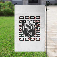 Game Day Football Fan Gift Garden Flag Chicago With Bear - Wonder Print Shop