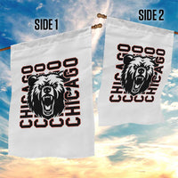 Game Day Football Fan Gift Garden Flag Chicago With Bear - Wonder Print Shop