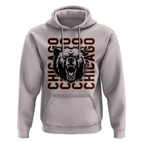 Game Day Football Fan Gift Hoodie Chicago With Bear - Wonder Print Shop