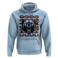 Game Day Football Fan Gift Hoodie Chicago With Bear - Wonder Print Shop