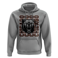 Game Day Football Fan Gift Hoodie Chicago With Bear - Wonder Print Shop