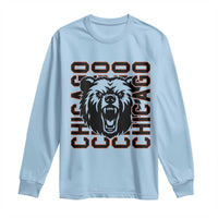 Game Day Football Fan Gift Long Sleeve Shirt Chicago With Bear - Wonder Print Shop
