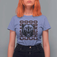 Game Day Football Fan Gift T Shirt For Women Chicago With Bear - Wonder Print Shop