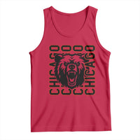 Game Day Football Fan Gift Tank Top Chicago With Bear - Wonder Print Shop