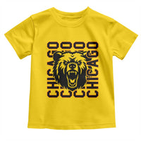 Game Day Football Fan Gift Toddler T Shirt Chicago With Bear - Wonder Print Shop