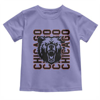 Game Day Football Fan Gift Toddler T Shirt Chicago With Bear - Wonder Print Shop