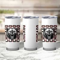 Game Day Football Fan Gift Tumbler Cup Chicago With Bear - Wonder Print Shop