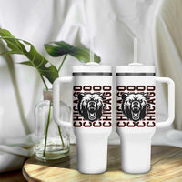 Game Day Football Fan Gift Tumbler With Handle Chicago With Bear - Wonder Print Shop