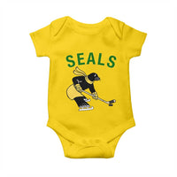 Funny Seal Ice Hockey Player Baby Onesie Winter Sports Gift - Wonder Print Shop