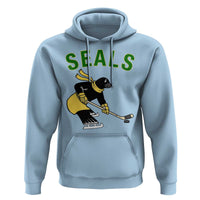 Funny Seal Ice Hockey Player Hoodie Winter Sports Gift - Wonder Print Shop