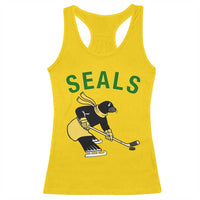 Funny Seal Ice Hockey Player Racerback Tank Top Winter Sports Gift - Wonder Print Shop