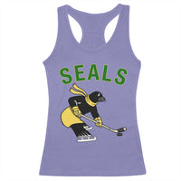 Funny Seal Ice Hockey Player Racerback Tank Top Winter Sports Gift - Wonder Print Shop