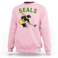 Funny Seal Ice Hockey Player Sweatshirt Winter Sports Gift - Wonder Print Shop