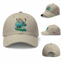 Cute Seal Playing Ice Hockey Baseball Cap Funny Winter Sports Gift