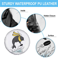 Funny Seal Playing Ice Hockey Spare Tire Cover Winter Sports Gift - Wonder Print Shop